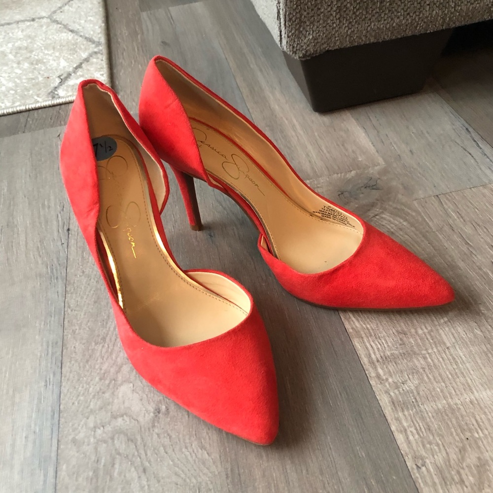 Gorgeous Jessica Simpson - Size 7.5 - Red/Coral